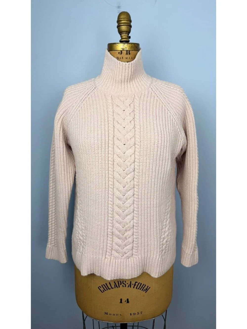 Lululemon Bring The Cozy Turtleneck Sweater Size 10 Pink Cable Knit Cotton Blend